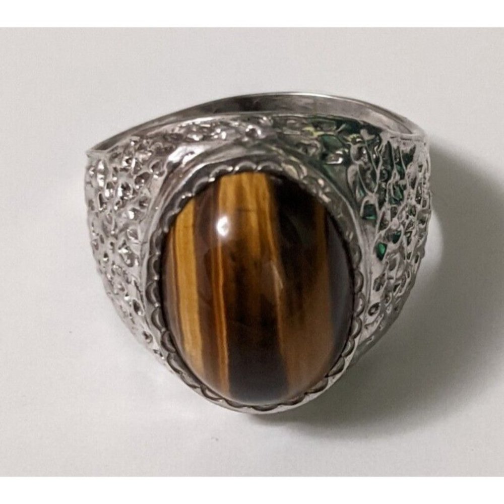 Cabochon Ring Stamped Sterling